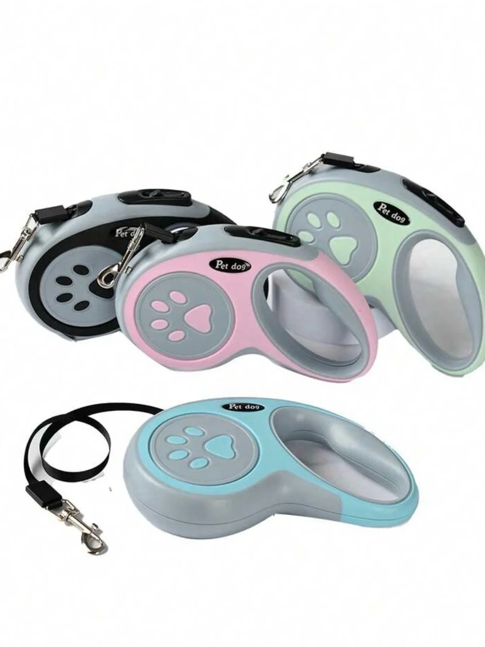 Retractable Leash - Black, Blue, Pink, Green Options